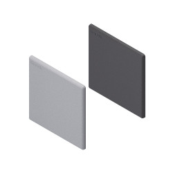 Zaślepka kwadratowa pasuje do rowka 8mm Szary Przykrywka PP pasujący profil 60 x 60 mm