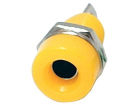 Gniazdo banan 4mm żółte K214