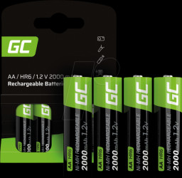 GR02 NiMh rechargeable battery, AA (Mignon), 2000 mAh, 4-pack
