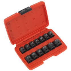 Sealey AK5613LP Impact Socket Set 13pc 1/2&quot;Sq Drive Low Profile Metric