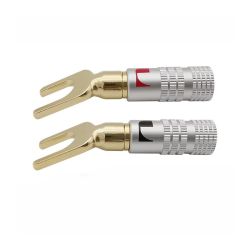 Para złącz widełkowch Nakamichi (czarne + czerwone)