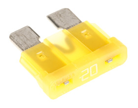 Bezpiecznik samochodowy, 20A kolor Żółty, Littelfuse 32V dc