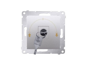 SIMON 54 Wyłącznik żaluzjowy na kluczyk srebrny matchwilowy-przycisk 3 pozycyjny I-0-II DPZK.01/43 KONTAKT SIMON