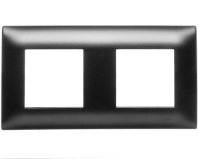 DANTE Ramka podwójna tworzywo lakierowane CZARNY 450982