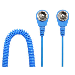 Antistat 067-0016 Premier Coiled Earth Lead 10mm - 10mm (1 Meg Resistor) 10ft