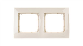 Simon 54 Premium Ramka Podwójna Kremowa Dr2/41