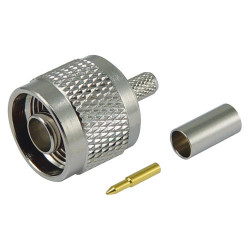 Złącze koncentryczne Montaż na kablu Męski typ złącza Złącze N Połączenie zagniatane
