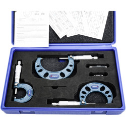Dasqua 4111-8206 Micrometer set with 0-75 mm range DIN 863 compliant