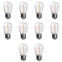 Żarówka LED E27 230V 1W 60lm kula biała ciepła 10 sztuk do girland