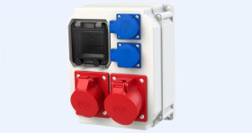 Rozdzielnica stacjonarna ECOLINE 32A/5P 16/5 2GS bez zabezpieczeń IP44 90EKO004