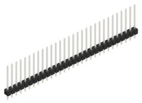 Pin header, 30 pole, pitch 2.54 mm, straight, black, 10048600
