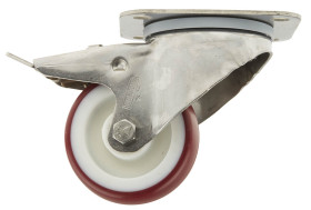 Koło samonastawne średnica kabla 80mm Płyta Tente 200kg wysokość całkowita 108mm