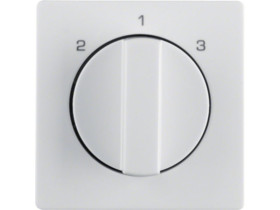 BERKER Q.x Płytka czołowa z pokrętłem do wyłącznika 3-pozycyjnego bez pozycji "0" biały aksamit 1084608900 HAGER
