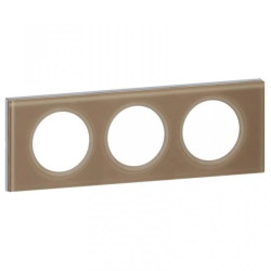 CELIANE Ramka potrójna szkło mokka 069463