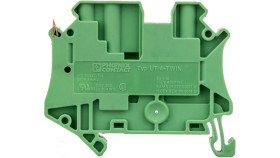 Złączka Szynowa 3-Przewodowa 4Mm2 Zielona Ex Ut 4-Twin Gn 3044367 /50Szt./