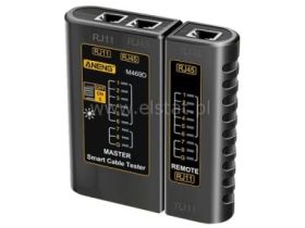 Tester kabli sieci RJ45; RJ11; RJ12; HM469D
