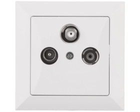 OPAL Gniazdo antenowe RTV/SAT białe GAPS-Op