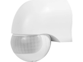 Czujnik ruchu PIR, 180, 1200W, IP44, regulacja pionowa i pozioma, biały