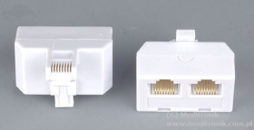Rozgałęziacz wtyk RJ45 na 2 gniazda RJ45