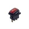Przełącznik kołyskowy 3-pin 2-pozycje ON-OFF podświetlany czerwony wodoodporny 230VAC/6A