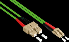 LW-801LS5 Duplex Jumper OM5 50/125µ LC/SC, LSZH, 1m, green