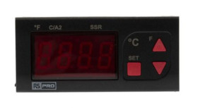 Regulator temperatury wł./wył. 2-wyjściowy, Uz 230 V AC, 77 x 35mm