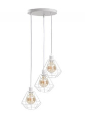 Lampa wisząca loftowa 3x E27 FOSKAL WHITE