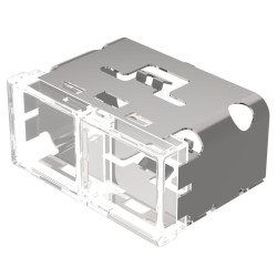 Soczewki do wskaźników, 03-902, Przezroczyste, bezbarwne, Prostokąt, długość: 38