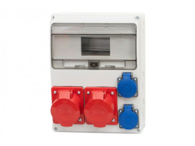 Rozdzielnica budowlana RB 11M gniazda 16A/5 32A/5 2x230V IP44 LAGO F3.0285 F-ELEKTRO