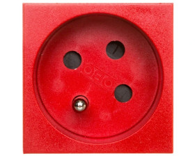 Gniazdo zasilające M45 pojedyncze z/u 16A czerwone STD-F3K SRO1 6120322