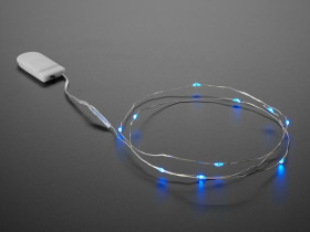 Adafruit Wire Light LED Strand - 10 Blue LEDs + Coin Cell Holder