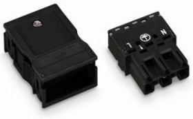 Wtyk 3-torowy z obudową odciążającą naciąg biały WINSTA 770-133 /25szt./