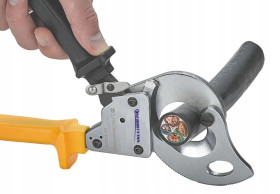 Nożyce zapadkowe do cięcia kabli i przewodów 300 mm2 / FI: 36mm / Obcinaki zębatkowe do kabli / KT36A