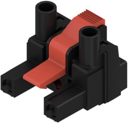 Socket header, 2 pole, pitch 7.62 mm, straight, black, 1173490000