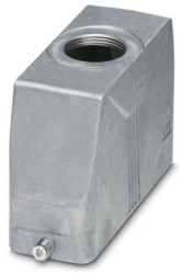 Grommet housing, size B24, die-cast aluminum, PG29, straight, longitudinal bow locking, IP66/IP67, 1412763