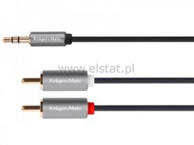 Jack 3,5- 2x RCA 1m Kruger&Matz Basic