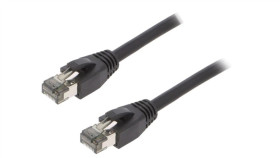 Patch Cord S/Ftp Cat 8.1 Linka Cu Lszh Czarny 3M 26Awg Cq8063s