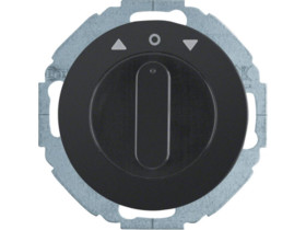 BERKER R.classic Wyłącznik żaluzjowy obrotowy z elementem centralnym i pokrętłem 1-bieg czarny 38112145 HAGER