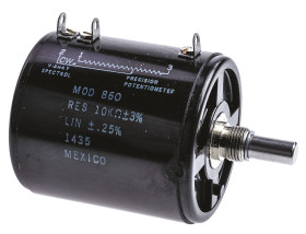 Potencjometr 10kΩ typ Obrotowy Vishay średnica wału 6,35 mm 8W długość wału 20.6mm Montaż panelowy