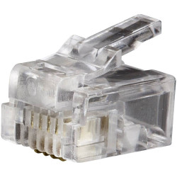 Klein Tools VDV826-601 RJ11 6P4C Telephone Plug Transparent 1piece