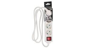 Przedłużacz Domowy Przenośny Logan S White 4 - Krotny Schuko 1,5M Z...
