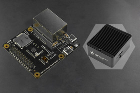 Raspberry Pi Compute Module 4 IoT Router Carrier Board Mini with Metal Cooling Case