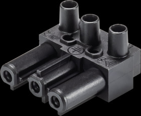 92.031.3258.1 Socket - 3-pin, black, screw connection