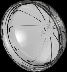 Dome top, Ø 80 mm, gray for LUMAWISE Endurance S series, 2328823-1