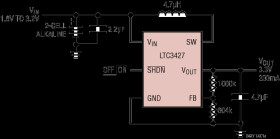 500mA, 1.25MHz Synchronous Step-Up DC/DC Converter in 2mm × 2mm DFN Package