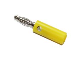 Wtyk bananowy AL2305 z gniazdem żółty (2szt)