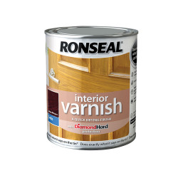 Ronseal 36840 Interior Varnish Quick Dry Satin Deep Mahogany 750ml