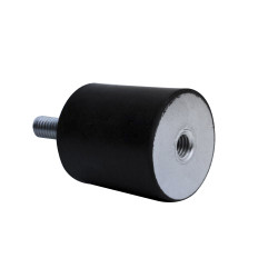 Podstawka antywibracyjna M4 średnica 15mm wysokość całkowita 15mm Cylinder męski-żeński