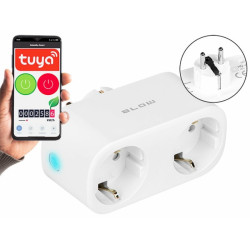 Gniazdko WiFi BLOW podwójne Sterowane inteligentne WiFi Tuya