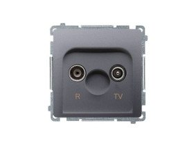 SIMON BASIC Gniazdo antenowe RTV końcowe separowane (moduł) 1x wejście: 5–862 MHz stal inox BMZAR1/1.01/21 KONTAKT SIMON